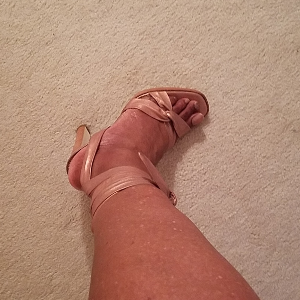 Vintage Nicole Miller Leather Wrap Sandals - Picture 7 of 8